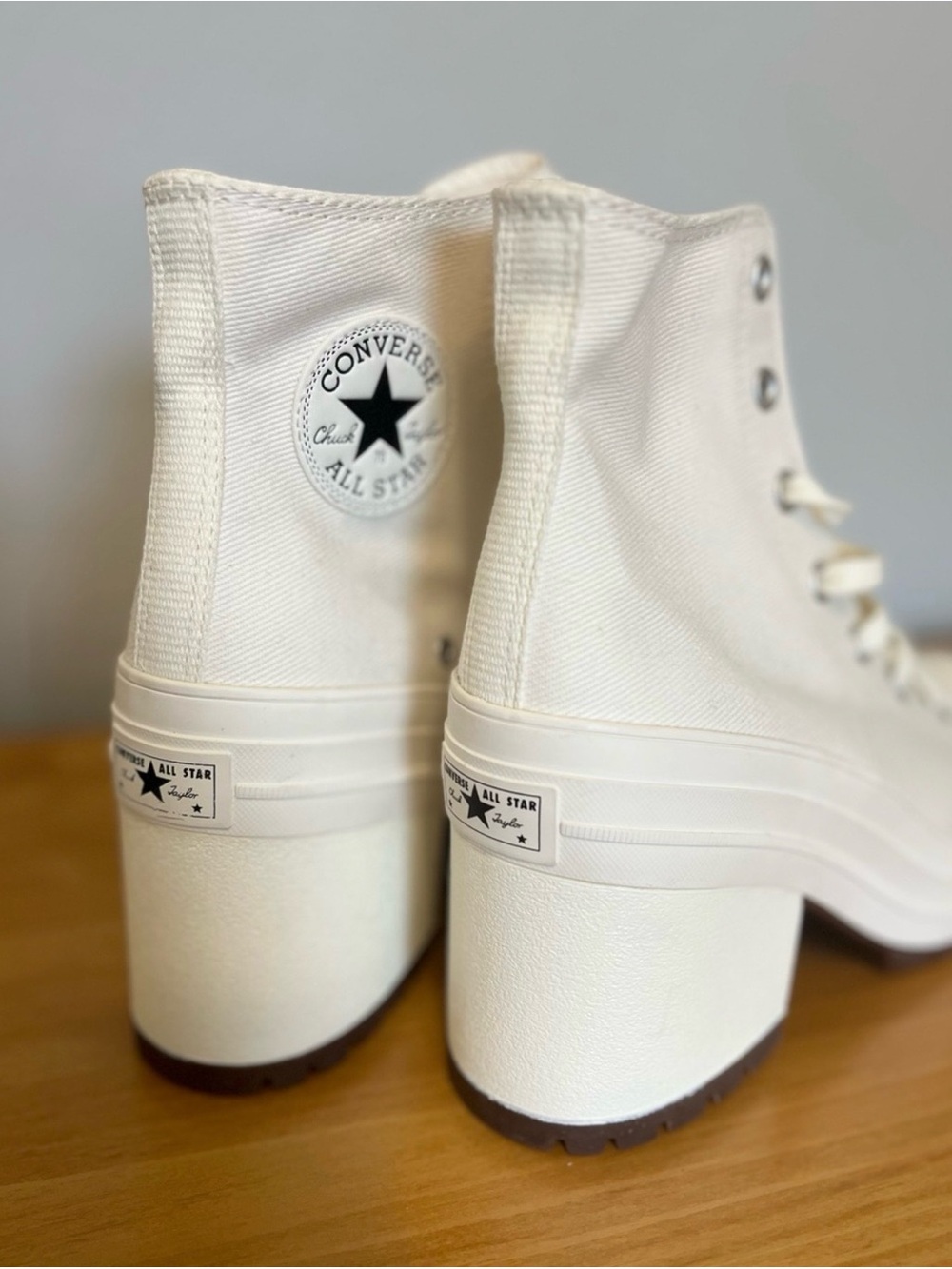 Converse Women’s High Platform Chuck Taylor All Star Boot in Off-White